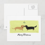 De Vakantie van Kerstmis van de Honden van de Kus Feestdagenkaart (Voorkant / Achterkant)