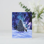 De Vakantie van Kerstmis van de panda bij de Feestdagenkaart (Staand voorkant)