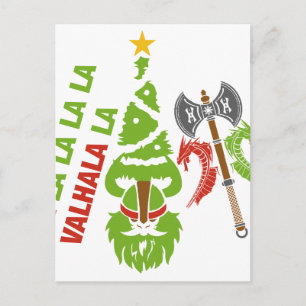 De Vakantie van Kerstmis van Viking Valhalla Feestdagenkaart