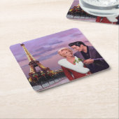 De Vakantie van Parijs Kartonnen Onderzetters (Schuin)