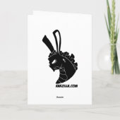 De Vakantie van Rabzilla Feestdagen Kaart (Achterkant)