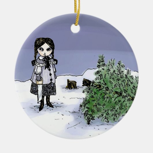 De vakantieboom verkopen keramisch ornament (Voorkant)