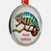 De vakantiecommandant Chameleon  Ormena Metalen Ornament (Rechts)