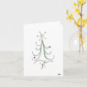 De vakantiekaart van de kerstboom. capricieuze kaart (Gele Bloem)