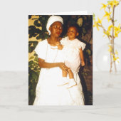 De vakantiekaart van de moeder en van het kind kaart (Gele Bloem)