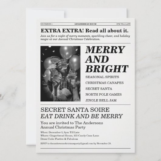 De Vakantiekrant is het seizoen Kaart (Achterkant)