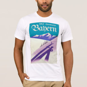 De vakantieposter van de Ski van Beieren Duitsland T-shirt