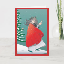 De vakantiewenskaart van de Fee van de winter Feestdagen Kaart