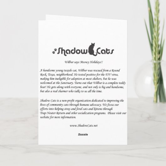 De vakantiewenskaart van Wilbur Feestdagen Kaart (Achterkant)