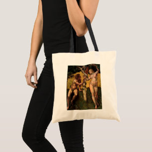 De val - Adam en Eva door Raphael Sanzio Tote Bag