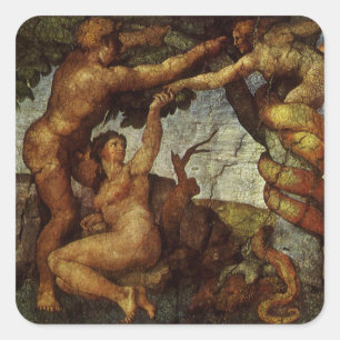De val en verdrijving van Michelangelo, Hof van Ed Vierkante Sticker