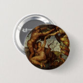 De val en verdrijving van Michelangelo, Tuin van E Ronde Button 5,7 Cm (Voorkant /achterkant)