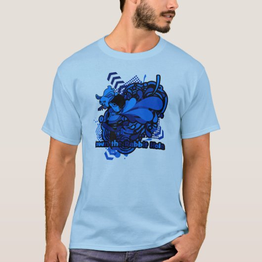 De val in het konijnenhol t-shirt (Voorkant)
