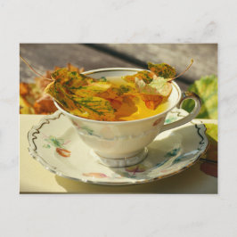 De val laat het Engelse Tea Autumn Cottage Briefka Briefkaart