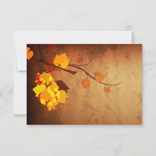 De val laat  noodlijdende bruiloft Rsvp antwoord (Achterkant)