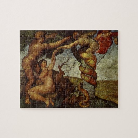 De val uit het aardse paradijs door Michelangelo Legpuzzel (Horizontaal)