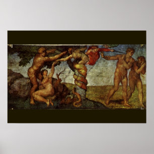 De val uit het aardse paradijs door Michelangelo Poster