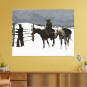 De val van de cowboy 1895 Frederic Remington Canvas Afdruk (Insitu (Woonkamer))