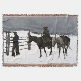 De val van de cowboy Frederic Remington 1895 Deken