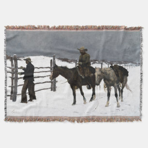 De val van de cowboy Frederic Remington 1895 Deken
