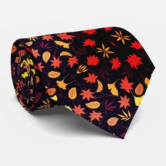 De val van de herfst - het mooie seizoen stropdas (Opgerold)