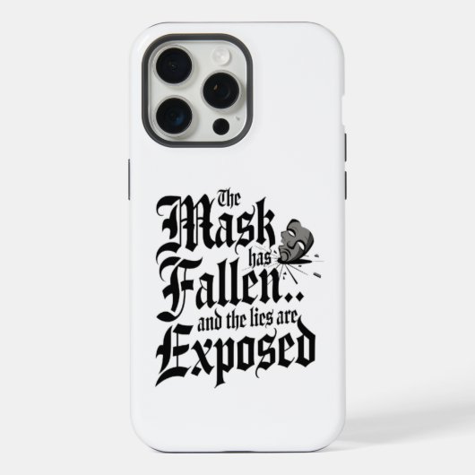 De val van het mensheidsmasker iPhone hoesje (Achterkant)