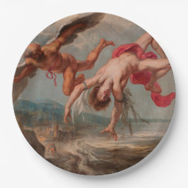 De val van Icarus (door Jacob Peter Gowy) Papieren Bordje