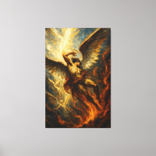 De val van Lucifer Canvas Afdruk (Voorkant)