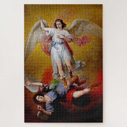 De val van Lucifer door Antonio Maria Esquivel Legpuzzel (Verticaal)