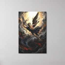 De val van Lucifer uit de hemel Canvas Afdruk
