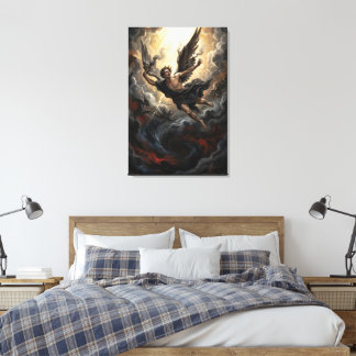 De val van Lucifer uit de hemel Canvas Afdruk