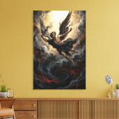 De val van Lucifer uit de hemel Canvas Afdruk (Insitu (Woonkamer))