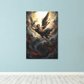 De val van Lucifer uit de hemel Canvas Afdruk (Insitu (Houten vloer))