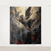 De val van Lucifer uit de hemel Wandkleed (Voorkant)