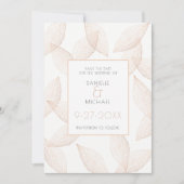 De val verlaat sparen de Datum Save The Date (Voorkant)