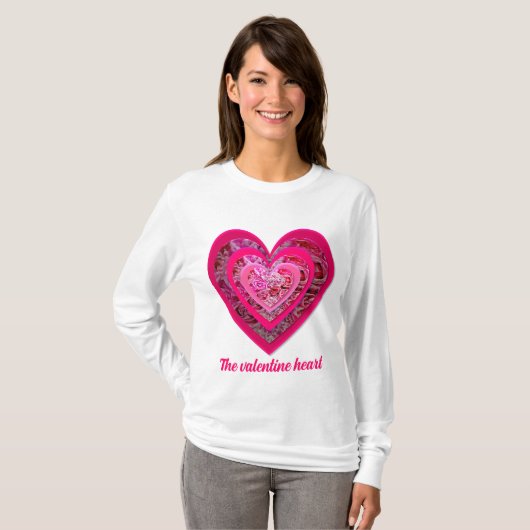De Valentijn harten T-shirt (Voorkant volledig)