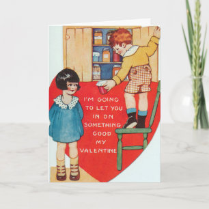 De Valentijn kinder kaart van de terugkeer voegt