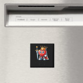 De Valentijn King Hart Grappige Valentijnsdag Scha Magneet (Insitu (Vaatwasser))