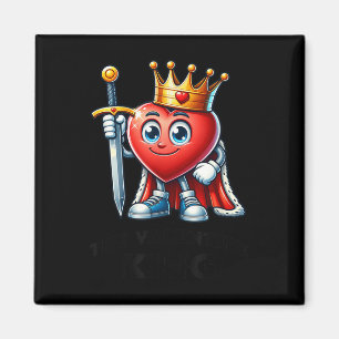 De Valentijn King Hart Grappige Valentijnsdag Scha Magneet