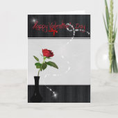 de valentijn nam in vaas toe feestdagen kaart (Voorkant)