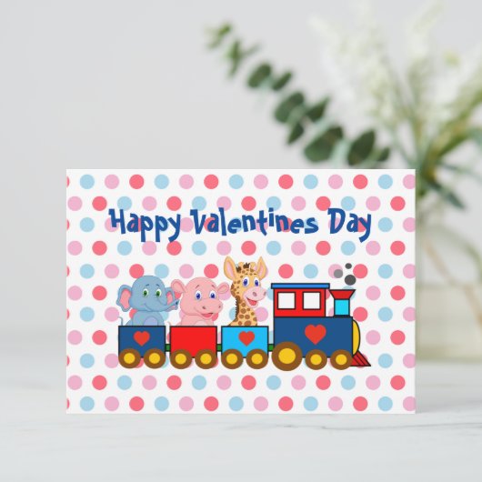 De Valentijn Train Valentijn Kaart van het kind (Staand voorkant)