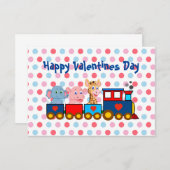 De Valentijn Train Valentijn Kaart van het kind (Voorkant / Achterkant)
