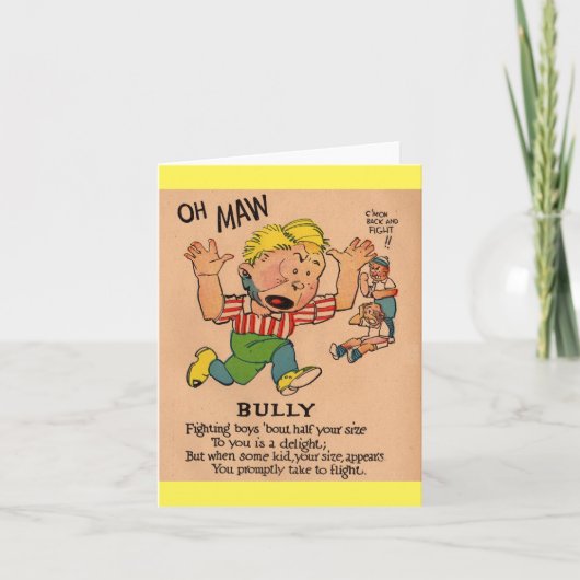 de valentijn van de jaren '30azijn: bully notitiekaartje (Voorkant)