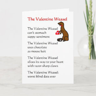 De Valentijn Wezel - een grappig gedicht voor een Feestdagen Kaart