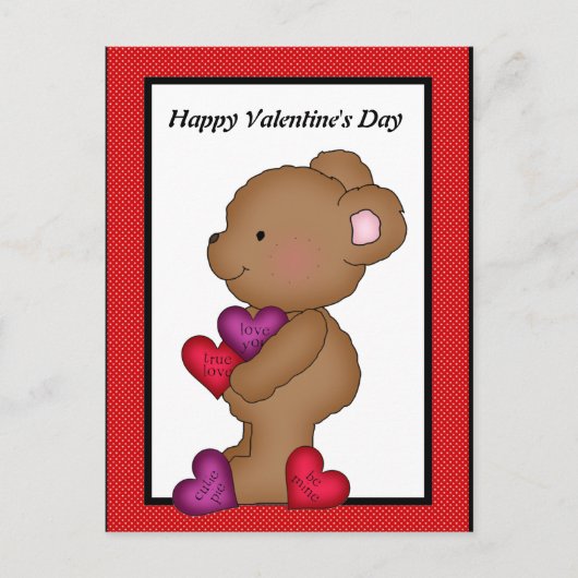 De Valentijnsdag draagt briefkaart (Voorkant)