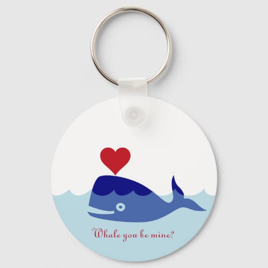 De Valentijnsdag Keychain van de walvis (Voorkant)
