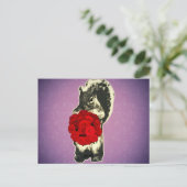 De Valentijnsdag nam grappige eekhoorn toe Feestdagenkaart (Staand voorkant)