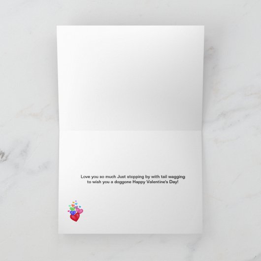 De Valentijnsdag van Bichon Feestdagen Kaart (Binnen)