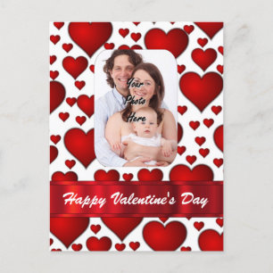 De Valentijnsdag van de de fotosjabloon van het Feestdagenkaart