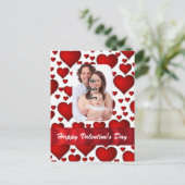 De Valentijnsdag van de de fotosjabloon van het Feestdagenkaart (Staand voorkant)